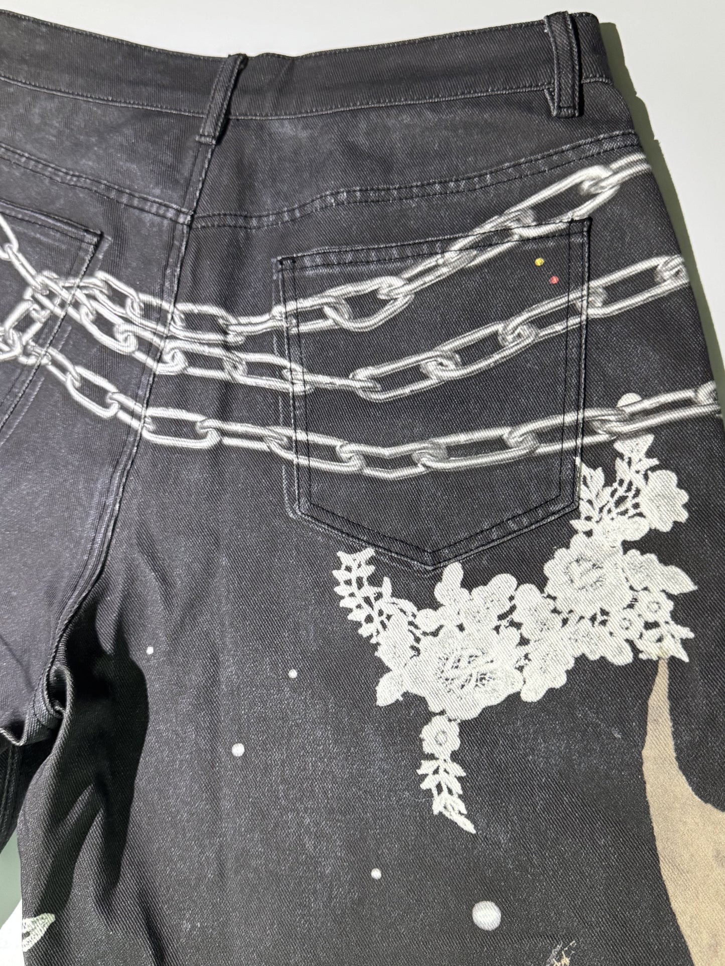 3D PRINTED CHAINLACE JEANS