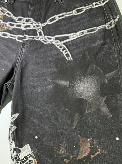 3D PRINTED CHAINLACE JEANS