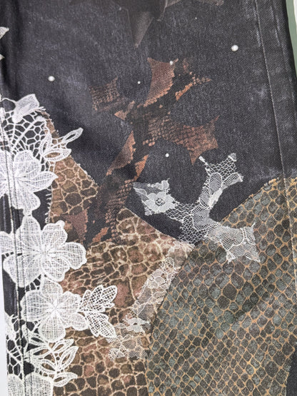3D PRINTED CHAINLACE JEANS